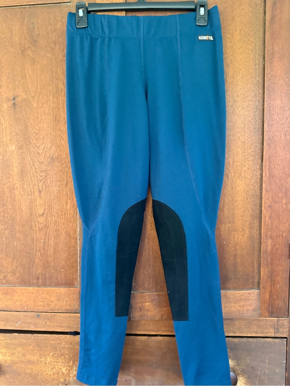 Kerrits Navy Riding Leggings with Black Logo Patch